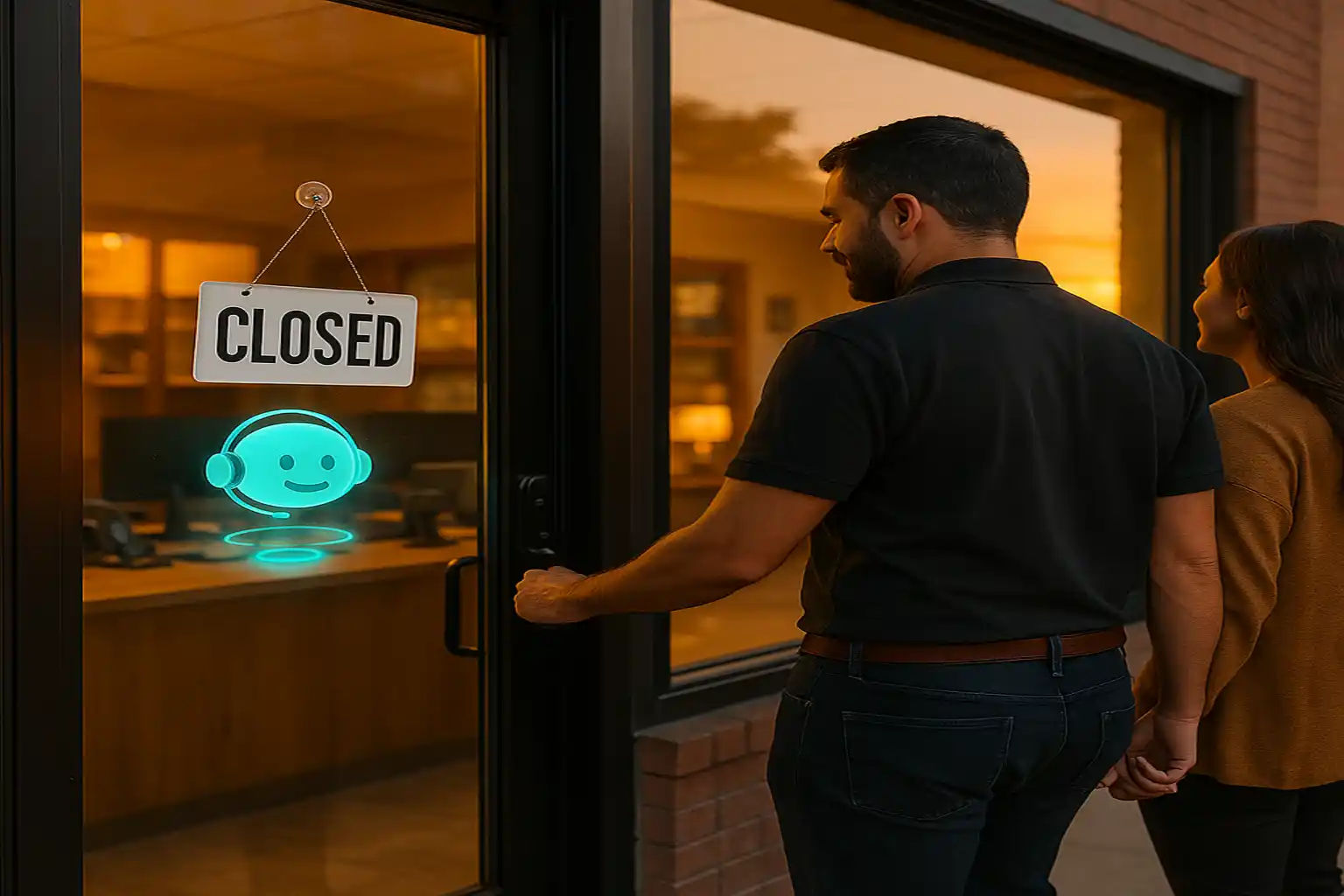 AI Receptionist Illustration